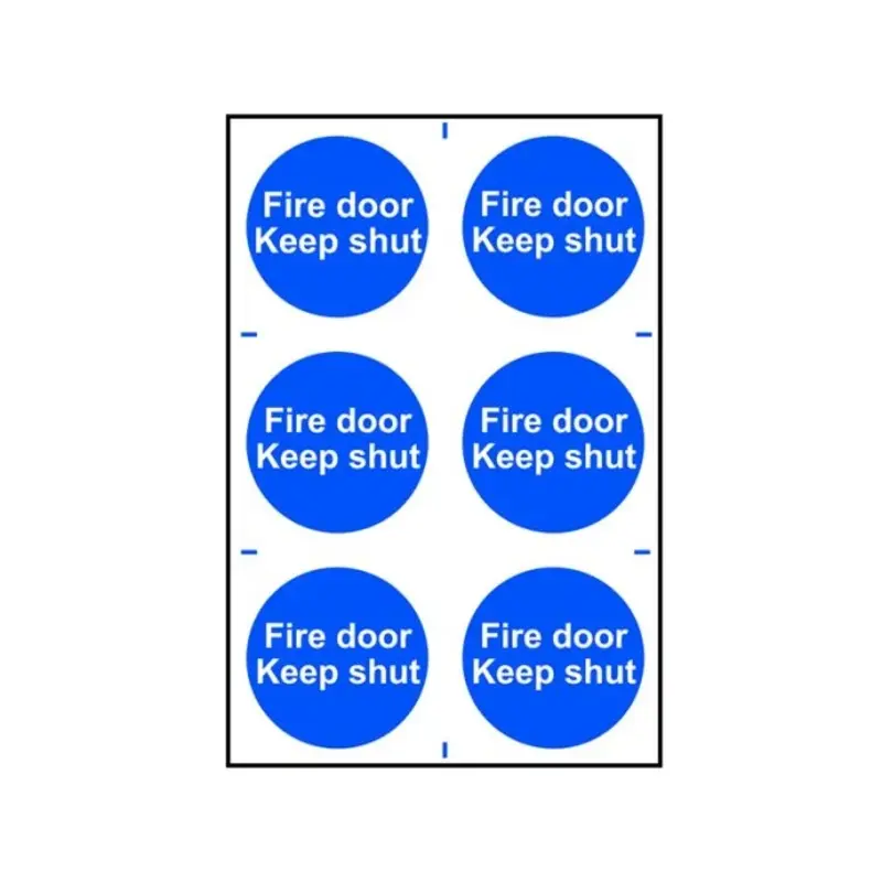 Scan Fire Door Keep Shut PVC 200 x 300mm
