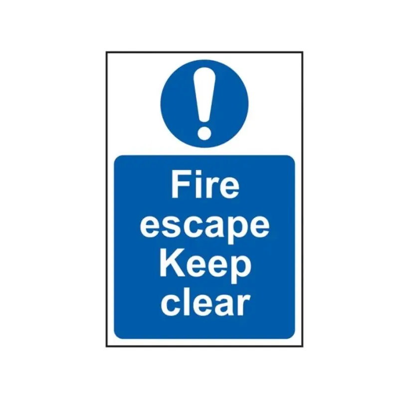 Scan Fire Escape Keep Clear 200 x 300mm