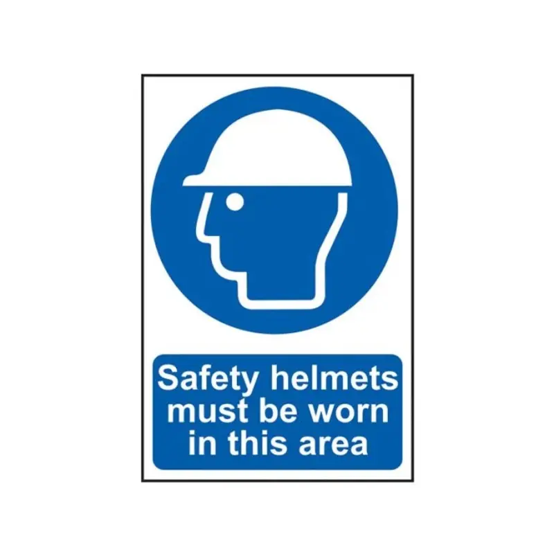 Scan Safety Helmets Must Be Area - PVC 200 x 300mm
