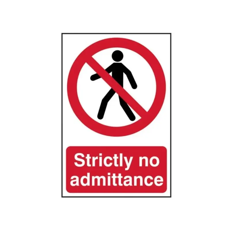 Scan Strictly No Admittance PVC 200 x 300mm