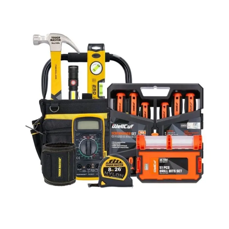 TOUGH MASTER 8 pcs Basic Tool Kit for Home and Household Repairs DIY Tool Kit