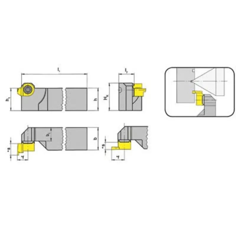 Horn B114.0016.03 Grooving And Boring Toolholder