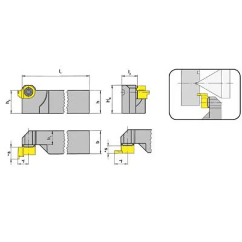 Horn RHC114.2525.01 Grooving Toolholder
