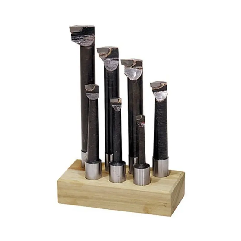 Interstate 12 Piece Uncoated Carbide Tipped Boring Bar Set