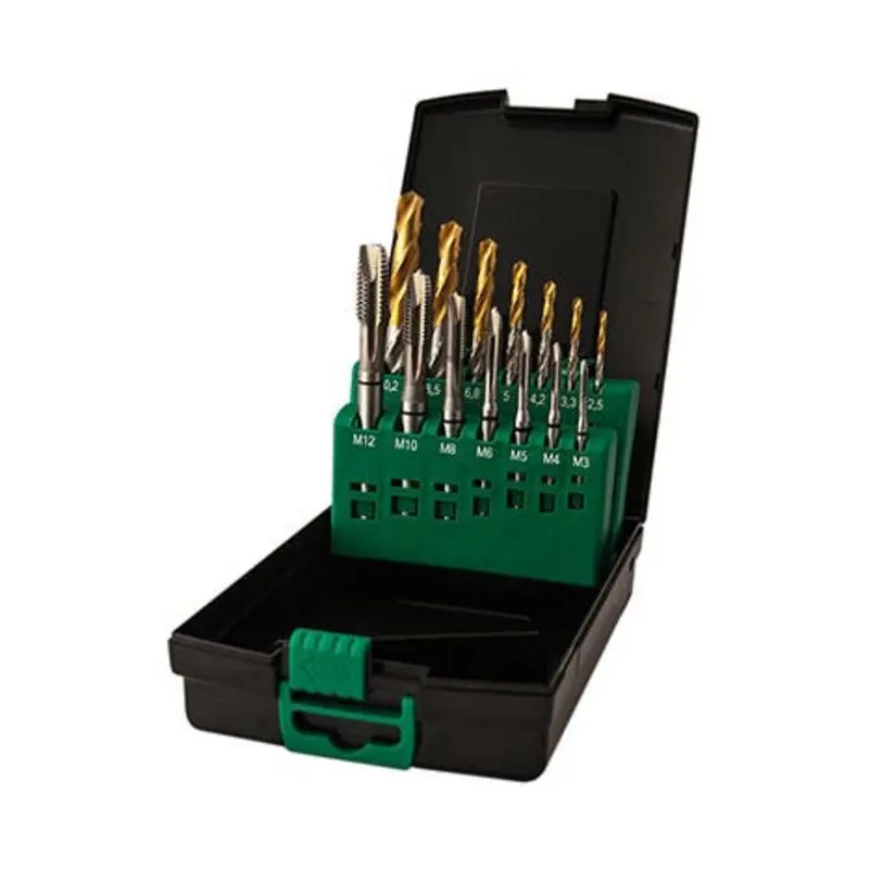 Accupro M3-12 Spiral Flute Tap and Drill 14 Piece Set