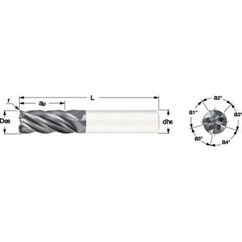 Iscar Carbide 5 Flute Vari-Helix End Mills - Metric  | MSC Industrial Supply Co.