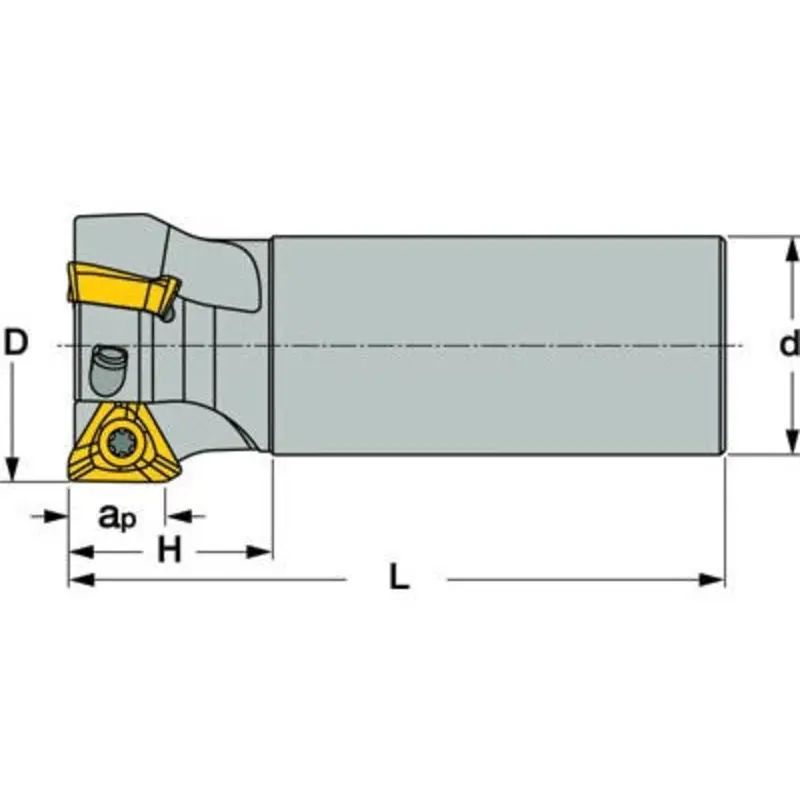 Iscar 32mm D32-4-C32-10 Heli3Mill 90 Indexable Milling Body