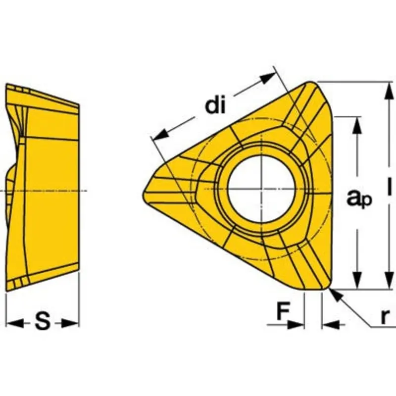 Iscar HM390 TCKT0703PCTRIC808 Indexable Milling Insert