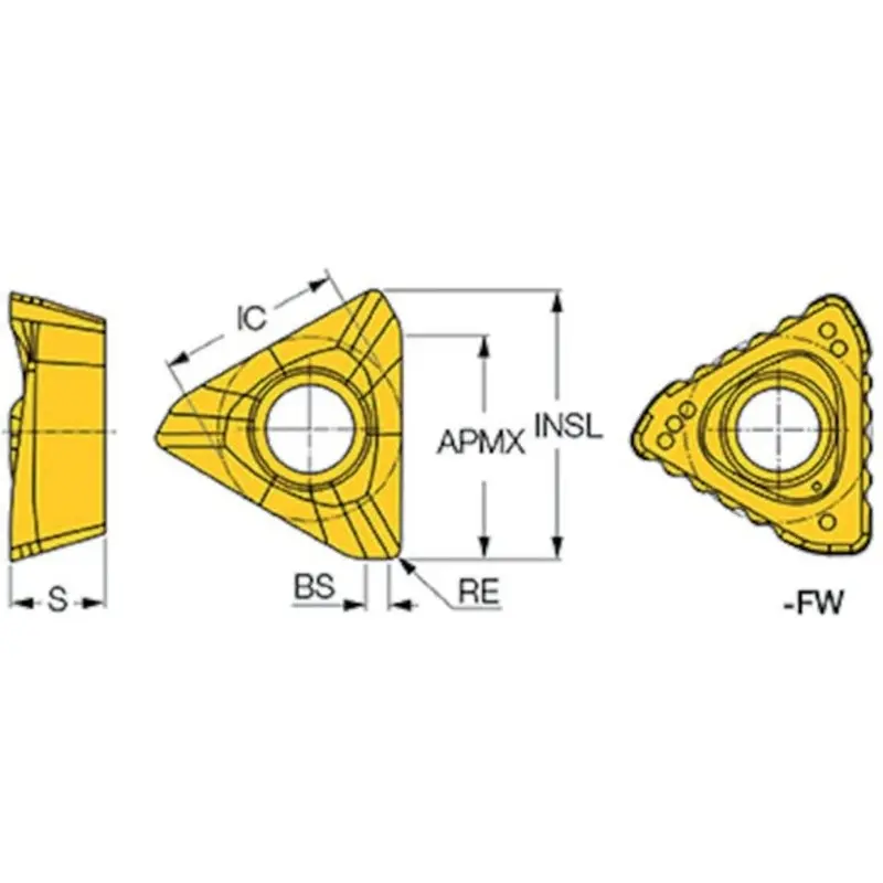 Iscar HM390 TDKT1505PDR-FW IC830 Indexable Milling Insert