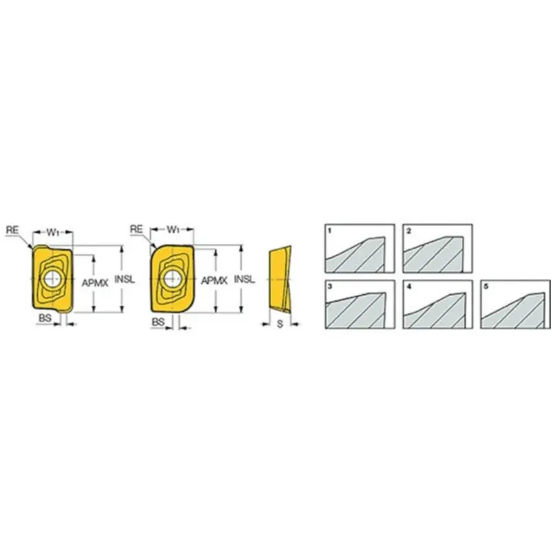Iscar HM90 APKT100330PDR IC928 Indexable Milling Insert