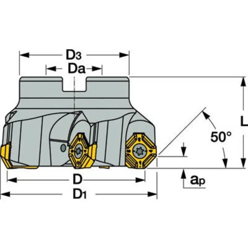 Iscar IQ845 FSY D063-07-22-R 05 Indexable Face Milling Body