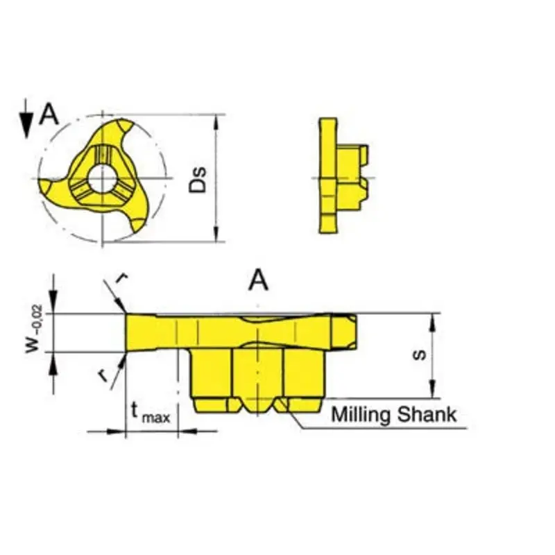 Horn 313.0300.00 AS45 Carbide Groove Milling Insert