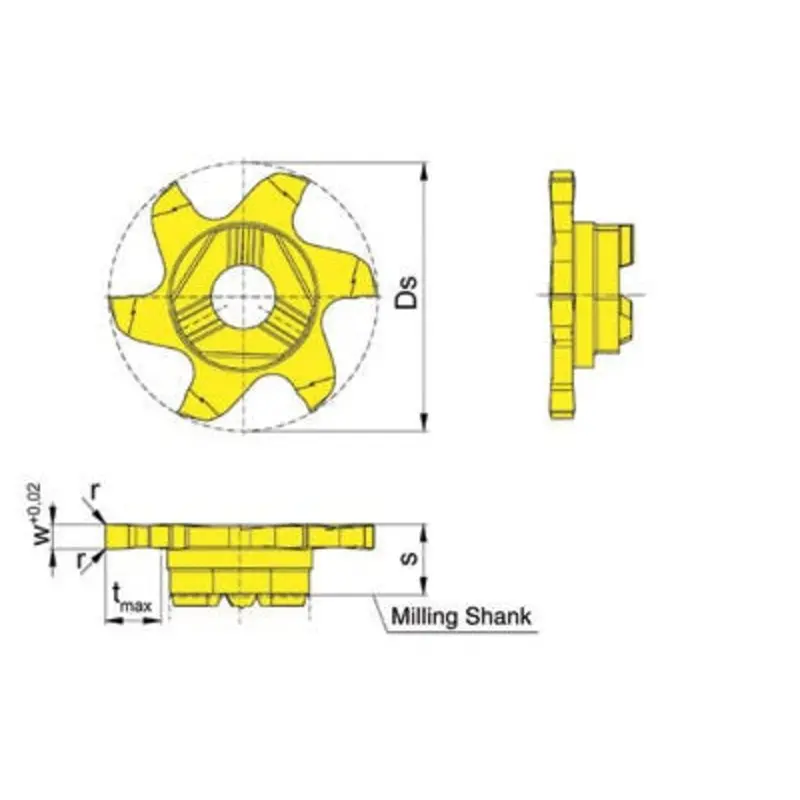Horn 613.0400.00 AS45 Carbide Groove Milling Insert