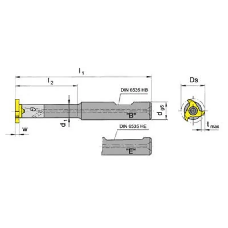 Horn 313.0110.00 TN35 Carbide Groove Milling Insert