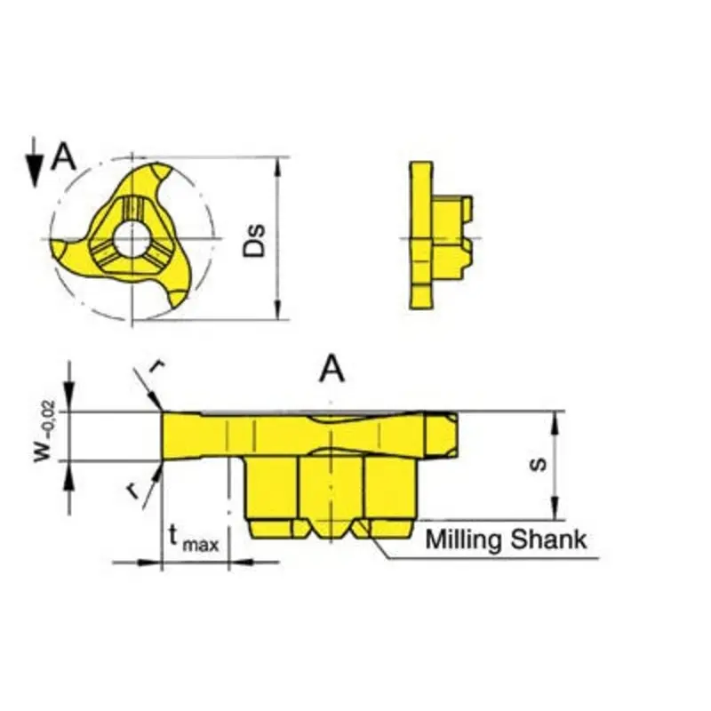 Horn 313.0215.00 MG12 Carbide Groove Milling Insert