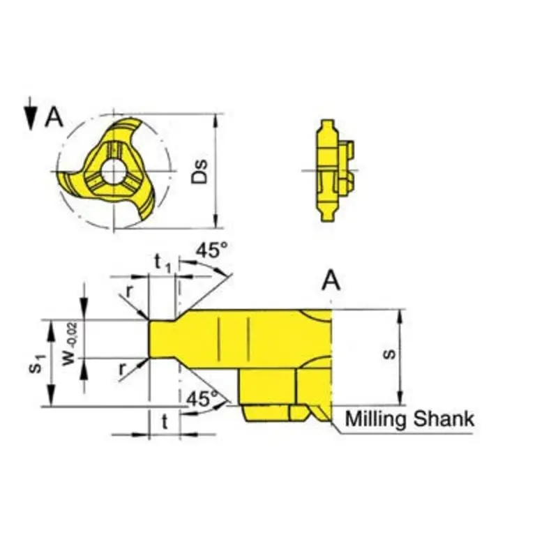 Horn 313.0300.00 TN35 Carbide Groove Milling Insert