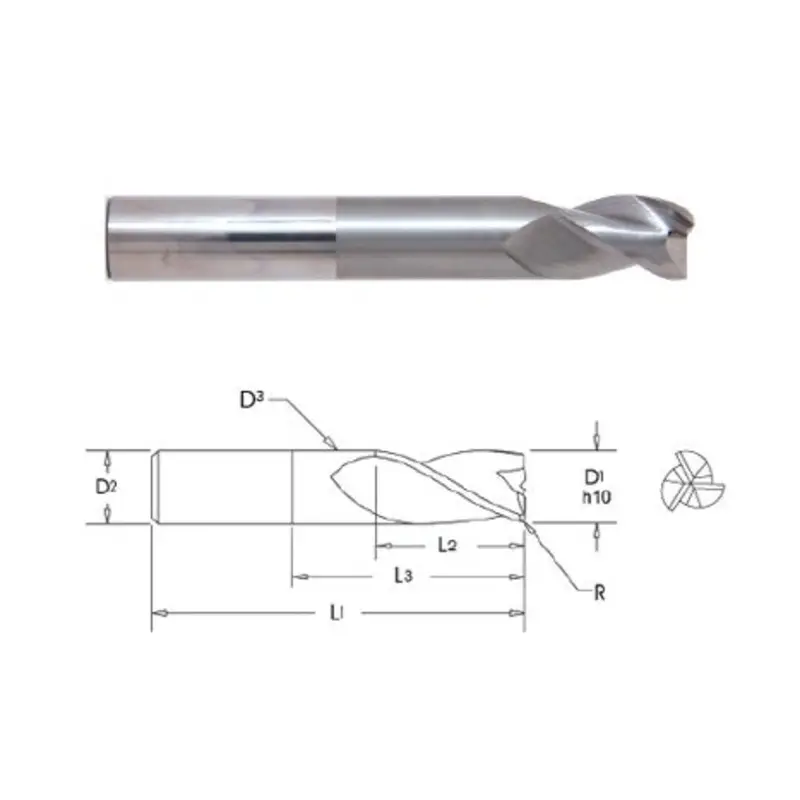 M.A. Ford 20mm R1.0 3 Flute Solid Carbide End Mill
