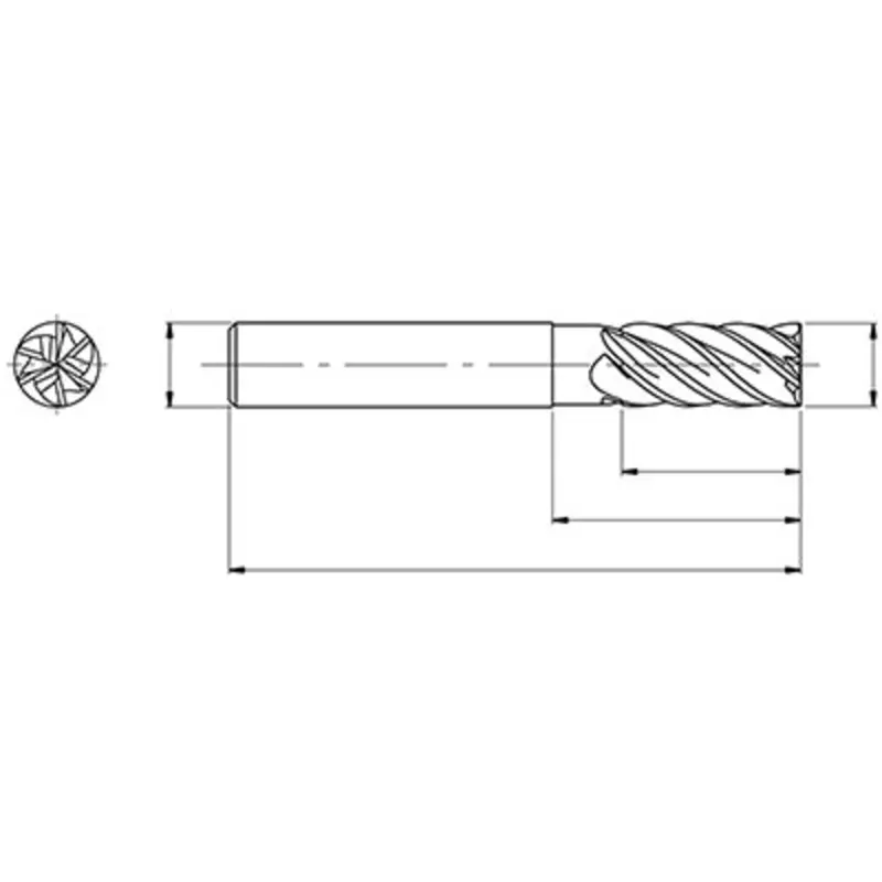 Accupro 12mm 6 Flute Solid Carbide High Performance End Mill