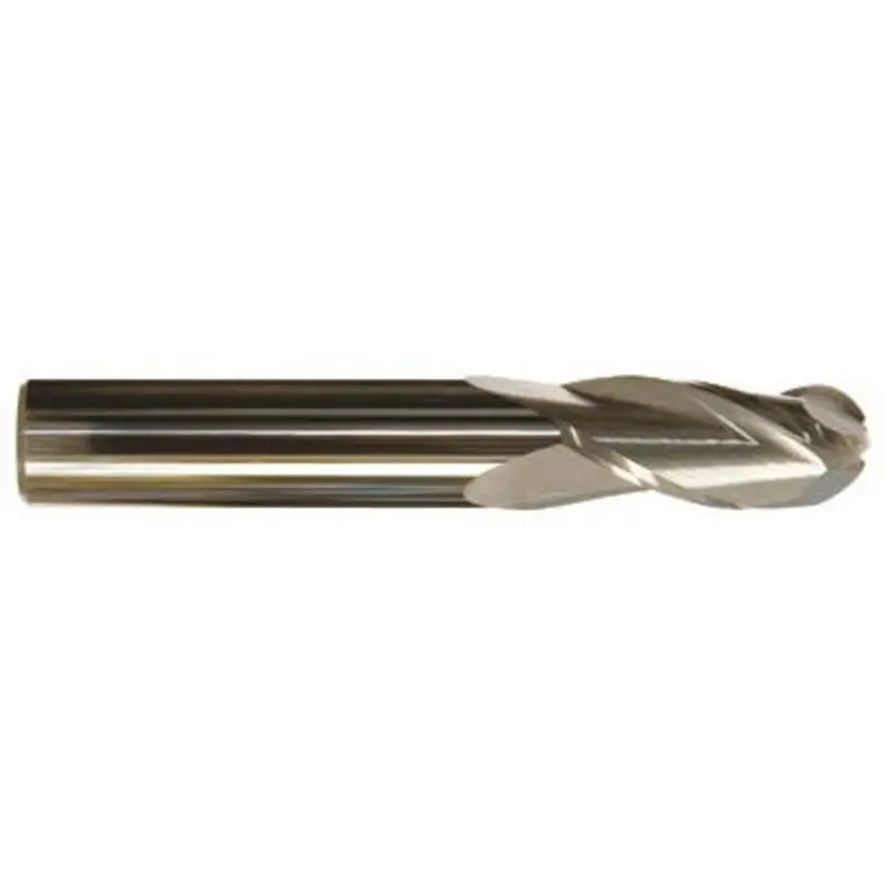 Kyocera SGS 1mm Series 5MB Uncoated 3 Flute Ball Nose Solid Carbide End Mill