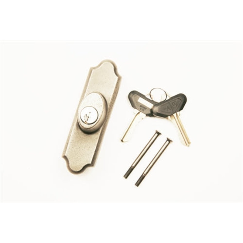 Andersen Encino Style - Exterior Keyed Lock with Keys (Left Hand) in Distressed Nickel
