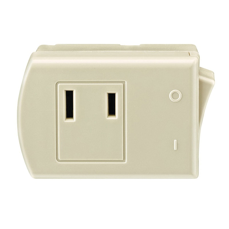 Leviton 1469-I Switch Tap, 125 V, 13 A, Ivory Housing