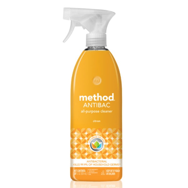 method 17432 Anti-Bacterial Cleaner, 28 oz, Liquid, Citron