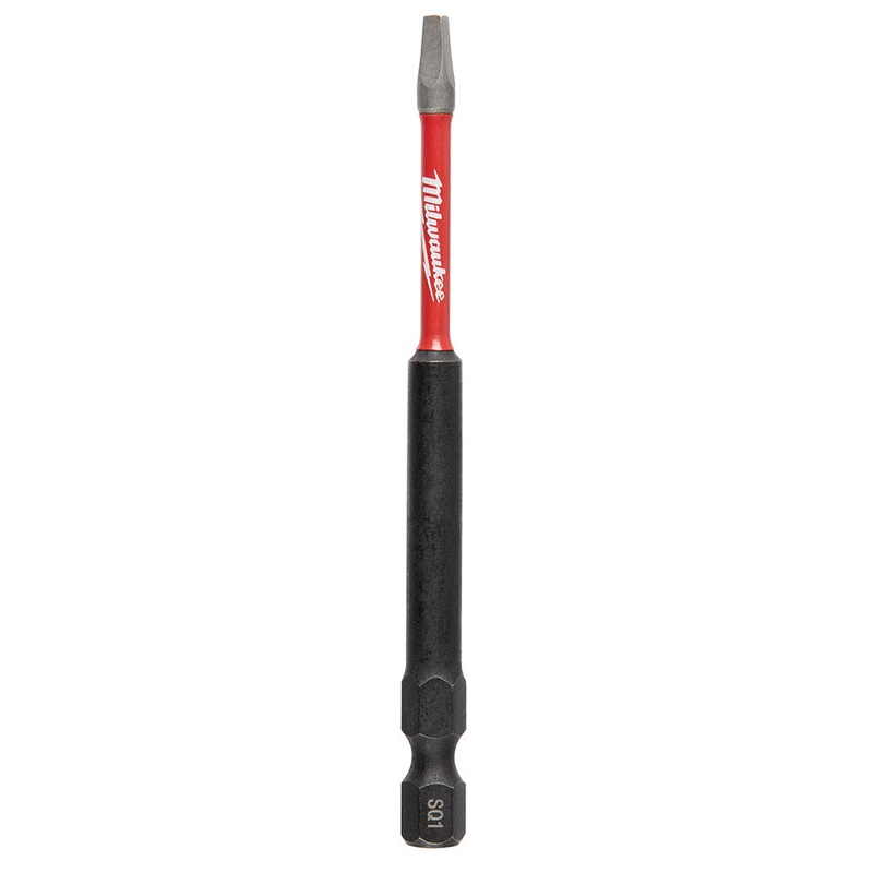 Milwaukee Shockwave Impact Duty 48-32-4571 Impact Driver Bit, Square Point, SQ1 Point, 3-1/2 in OAL, Steel
