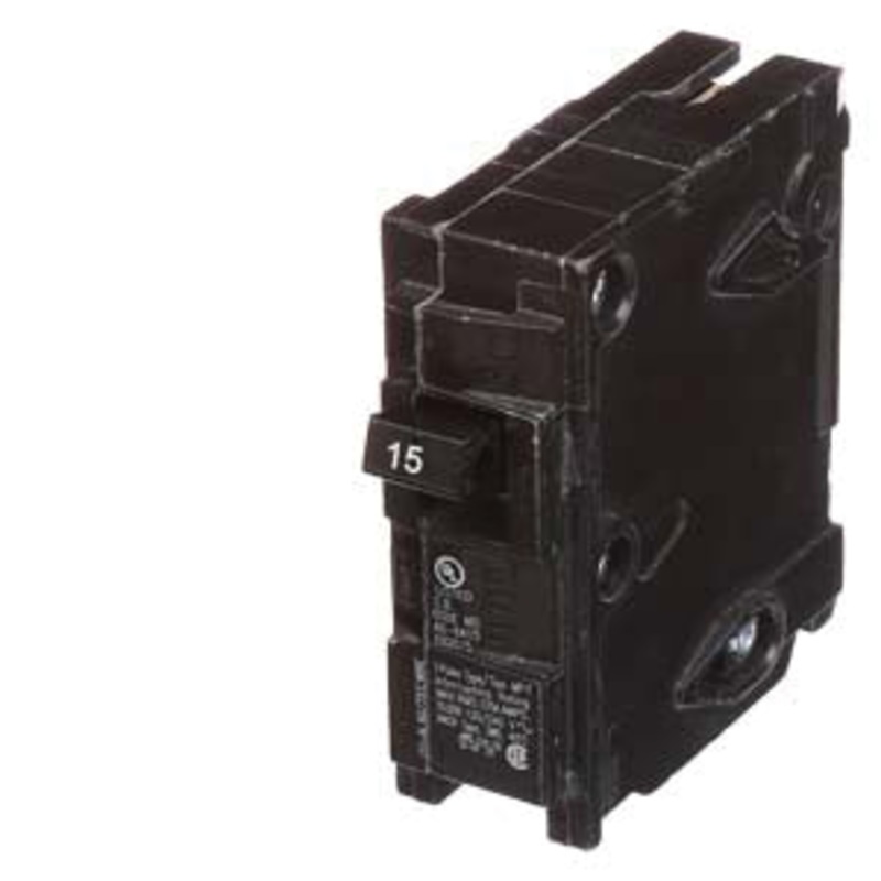 Siemens Q115 Circuit Breaker, 120 VAC, 15 A, 10 kA Interrupt, 1 -Pole