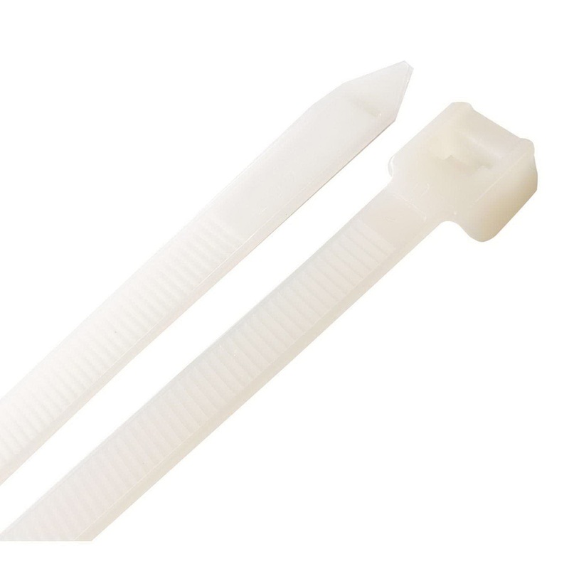 Steel Grip EHD-450-18-N10 Cable Tie, 5.14 in Dia Bundle, 175 lb Tensile Strength, 18 in L, Polypropylene, White